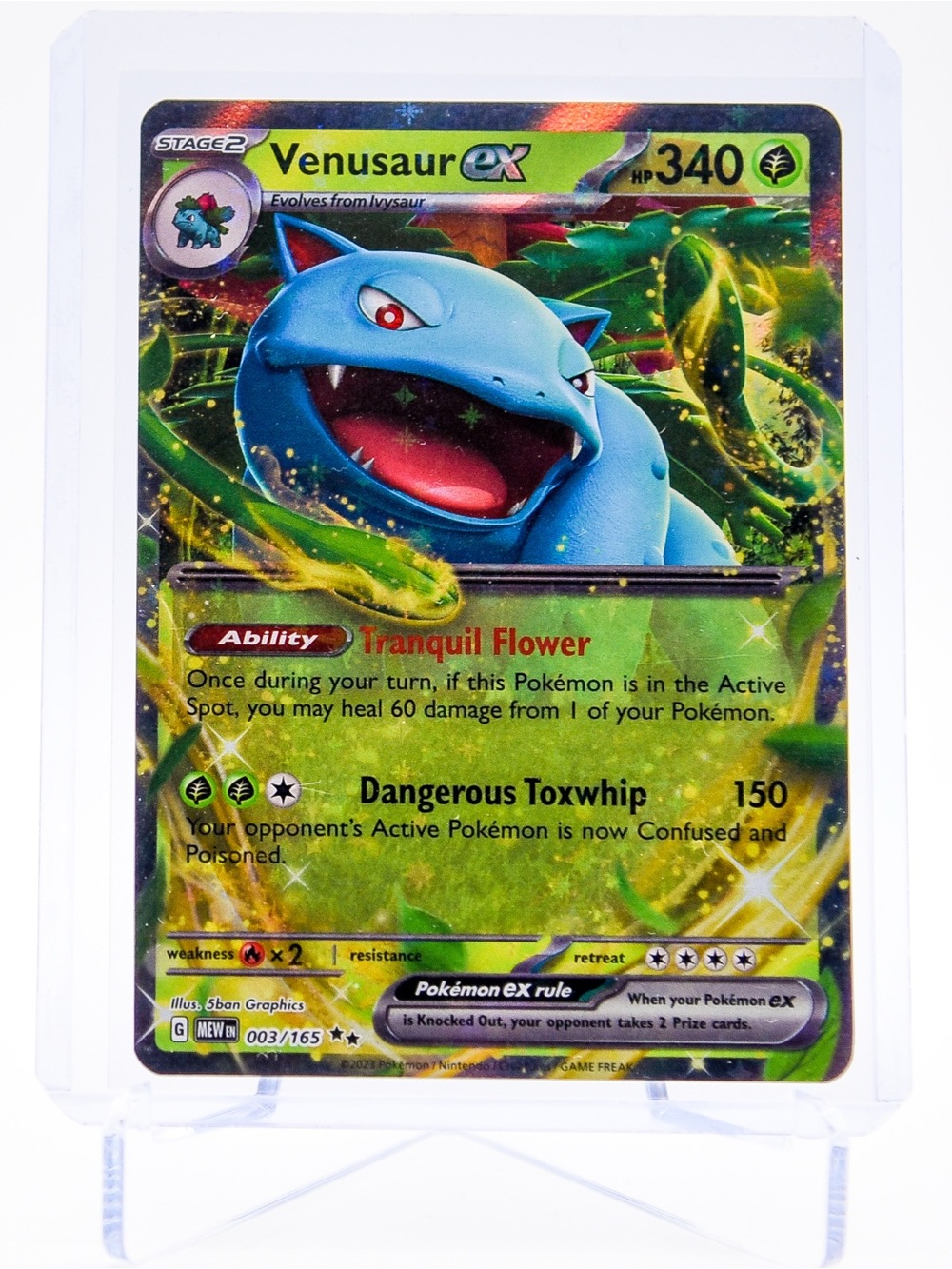 Pokemon Card Venusaur 003/165 EX Double Rare Holo SV:151 NM